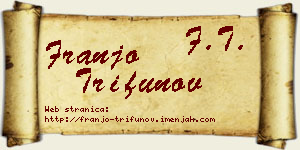 Franjo Trifunov vizit kartica